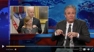 The Audacity of Grope by Jon Stewart about Joe Biden groping women and inappropriate touching funny video