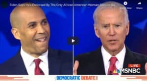 Joe Biden says he was endorsed by the only black female senator but forgets about Kamala Harris