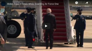 Joe Biden Trips while climbing stairs of Air Force One