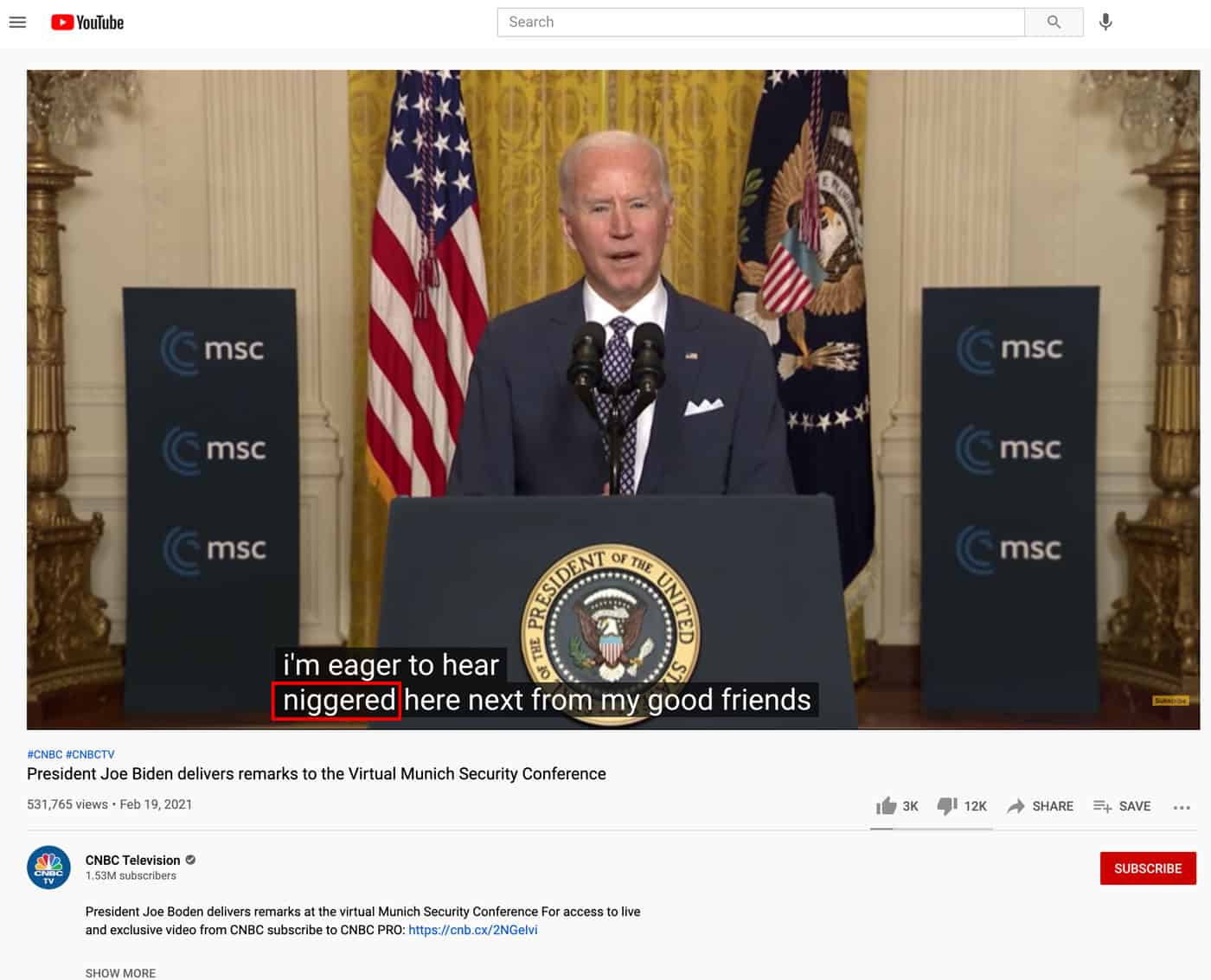 Did Joe Biden accidentally say the n-word on a livestream?