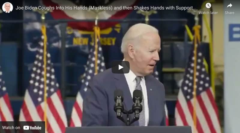 Joe Biden Coughs Into His Hand (Again) And then shakes hands with supporters!